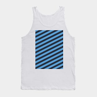 Manchester City Sky Blue and Navy Angled Stripes Tank Top